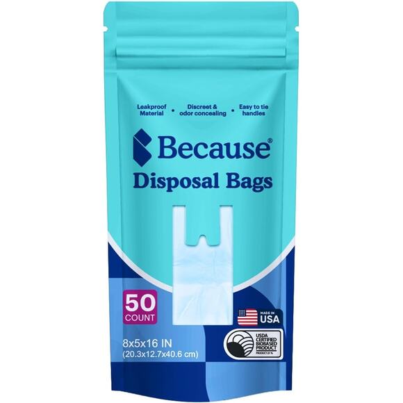 Incontinence Disposal Bags, Tear Resistant Bags for Men & Women, Extra Large 50 - Picture 1 of 7